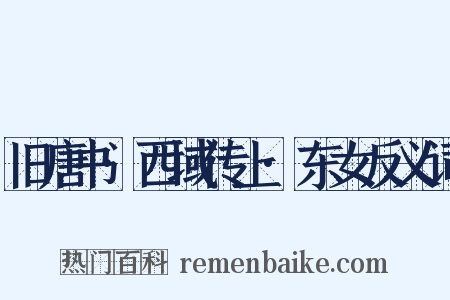 旧唐书·西域传上·东女反义词是什么意思的图片